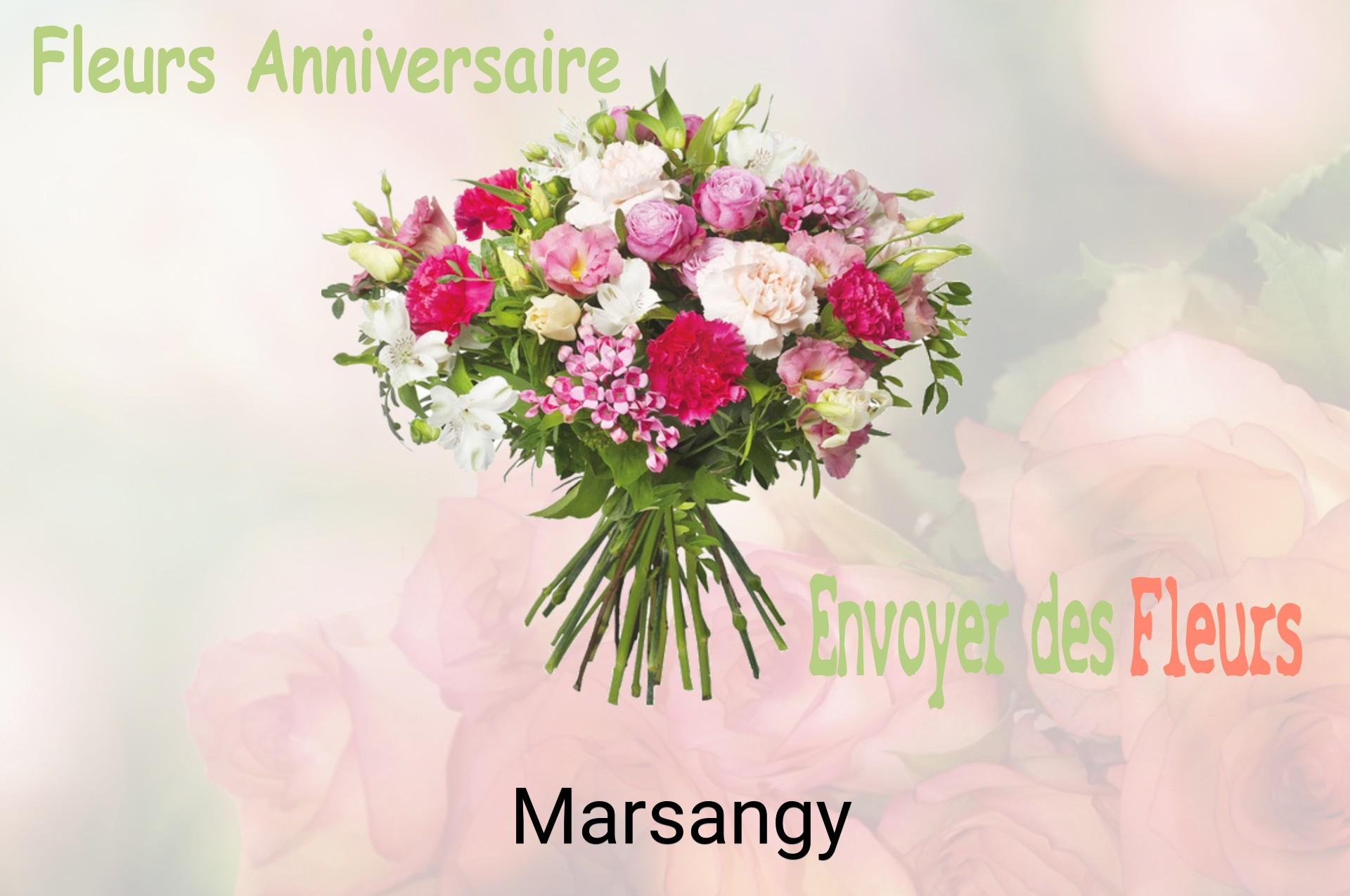 Bouquet de fleurs d’anniversaire livré à Marsangy