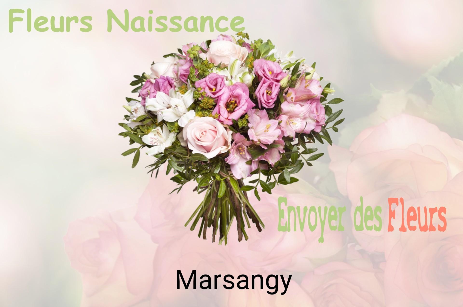 Bouquet de fleurs de naissance livré à Marsangy